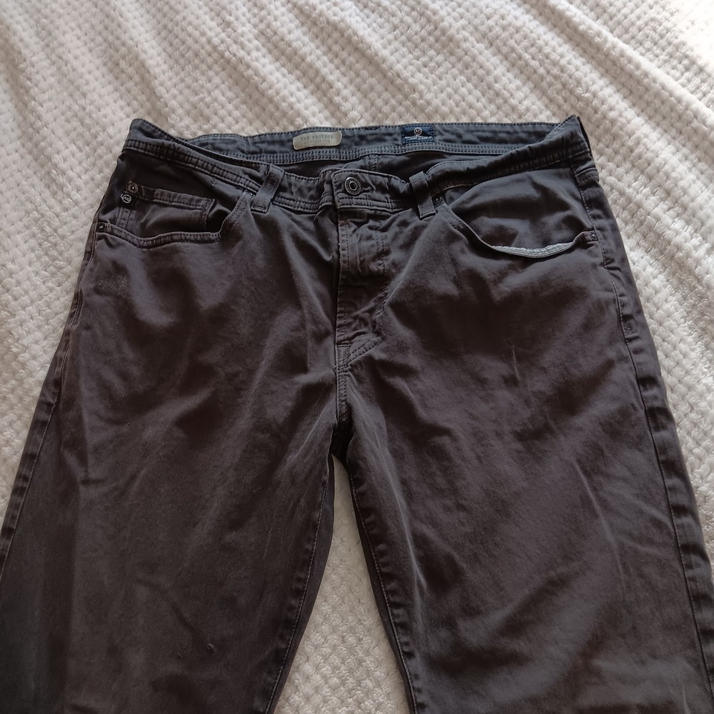 AG Adriano Goldschmied Protege Pants Gray Straight Leg Men 36x34( Fits 36x 30)‎ - Picture 6 of 16
